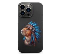 Vintage Capybara Indian Chief Cell Phone Basic Cases TPU Soft Cover Shockproof Slim Phone Case Compatible with iPhone 13 Mini/13/13 Pro/13 Pro Max