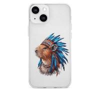 Vintage Capybara Indian Chief Cell Phone Basic Cases TPU Soft Cover Shockproof Slim Phone Case Compatible with iPhone 13 Mini/13/13 Pro/13 Pro Max