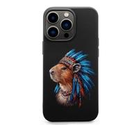 Vintage Capybara Indian Chief Cell Phone Basic Cases TPU Soft Cover Shockproof Slim Phone Case Compatible with iPhone 13 Mini/13/13 Pro/13 Pro Max