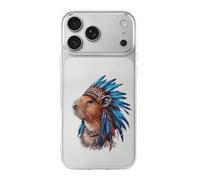 Vintage Capybara Indian Chief Cell Phone Basic Cases TPU Soft Cover Shockproof Slim Phone Case Compatible with iPhone 17/17 Air/17 Pro/17 Pro Max