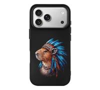 Vintage Capybara Indian Chief Cell Phone Basic Cases TPU Soft Cover Shockproof Slim Phone Case Compatible with iPhone 17/17 Air/17 Pro/17 Pro Max