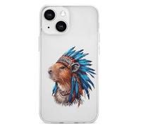 Vintage Capybara Indian Chief Cell Phone Basic Cases TPU Soft Cover Shockproof Slim Phone Case Compatible with iPhone 13 Mini/13/13 Pro/13 Pro Max