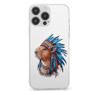 Vintage Capybara Indian Chief Cell Phone Basic Cases TPU Soft Cover Shockproof Slim Phone Case Compatible with iPhone 13 Mini/13/13 Pro/13 Pro Max