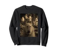 Vintage Capybara Selfie with Ghosts Haunted Forest Halloween Sweatshirt