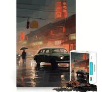 Vintage Car Japanese 1000 Piece Teenager Puzzles Brain Boosting Play Tight Interlock No Gaps Relaxing Indoor Group Activity (38x26cm)