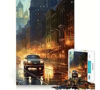 Vintage Car Japanese 1000 Pieces Puzzles for Teenagers Mind Boost Fun High Accuracy Cutting Craft Calming Mental Break Activity (50x75cm)