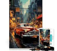 Vintage Car Japanese Jigsaw for Teenagers1000 Pieces Mind Boost Game Firm Fit Secure Assembly Bonding Activity for Loved Ones (38x26cm)