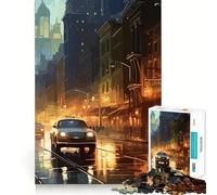 Vintage Car Japanese Jigsaw Puzzle1000 Pieces Mind Train Fun Clean Cut Sturdy Components Captivating Leisure for Cozy Indoors (38x52cm)