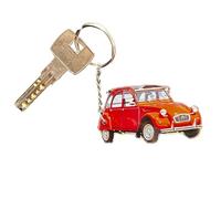 Vintage Car Keyring 2CV Orange Retro Car Gift Idea, Red, S