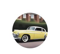 Vintage Car Pattern Car Air Fresheners 4 Pcs Round Shape Hanging Aromatherapy Tablets Scented Fresheners For Bedroom Bathroom