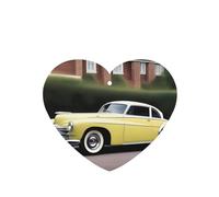 Vintage Car Pattern Car Air Fresheners 6 Pcs Heart Shape Hanging Aromatherapy Tablets Scented Fresheners For Bedroom Bathroom