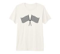 Vintage Car Racing Checkered Line Flag Premium T-Shirt