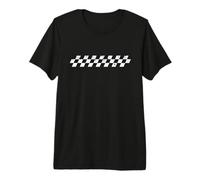 Vintage Car Racing Checkered Line Flag Premium T-Shirt