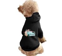 Vintage Car with Flowers Lightweight Dog Hoodie Soft Pullover Sweatshirt Warm Pet Clothes for Small Medium Large Dogs Cats