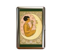 Vintage Card Holder, Metal Wallet Card Holder, Vintage Art Versatile Cards Cash Case with Blocking Protection, Easy S-naps Closure Business ID Credit Cards Box Cash Holders Case, for Men Women