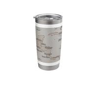 Vintage Caribbean & Central America Map Design Stainless Steel Insulated Tumbler