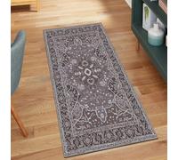 Vintage Carpet Runner for Kitchen Grey Brown 120x200CM Washable Runner Mat for Hallway Non Slip Home Decor Long Runner Rug for Bedroom