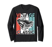 Vintage Cars, Classic American Muscle Retro Rides Hot Rod Long Sleeve T-Shirt
