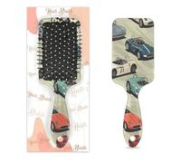 Vintage Cartoon Car Hair Brush Cute Transportation Wet Dry Air Cushion Hair Brush Plastic Detangler Hairbrush for Kids Adults Back To School Gift Women Men