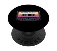 Vintage Cassette Rewind To 1986 Eighties Music PopSockets Adhesive PopGrip