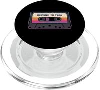 Vintage Cassette Rewind To 1986 Eighties Music PopSockets PopGrip for MagSafe