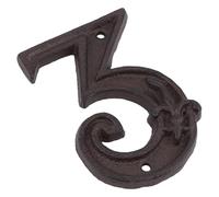 Vintage Cast Iron Door House Number 3 for Home Address