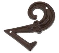 Vintage Cast Iron Door Number 2 with Mounting Screws