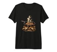 Vintage Cast Iron Skillet - Heritage Campfire Cooking Premium T-Shirt