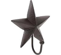 Vintage Cast Iron Star Wall Hook, Decorative Coat and Key Hanging Hook | Black Pentagram Design, Heavy Duty Construction, Smooth Surface, for Entryways, Kitchen Backsplashes and Rustic Home