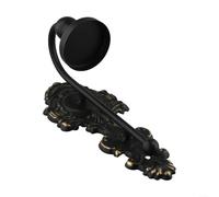 Vintage Cast Iron Wall Candle Holder Decorative Taper CandleSconce Antique White Metal Wall Mount Candle Holders for Living Room Dining Room Hallway Bedroom Home Decor 23x9cm(Black)