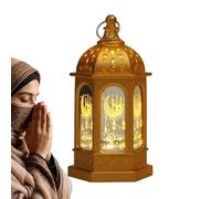 Vintage Castle Lantern, LED Table Light, 6 Inch Decorative Lamp With Warm Glow, Retro Home Ornament, Centerpiece Decor With Classic Style, Indoor Outdoor For Holiday Party