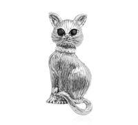 Vintage Cat Brooch Pin for Women Men Girls Fashion Unique Kitten Animal Brooches Lapel Pins for Dresses Suit Hat Bag Dainty Trendy Jewelry, 1.93 Inches, Metal, no gemstone
