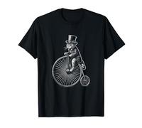 Vintage Cat Cyclist Tee | Gentleman Cat on Penny Farthing T-Shirt