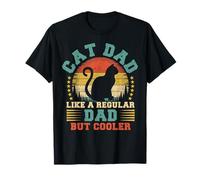 Vintage Cat Dad Like A Regular Dad Cat Father's Day T-Shirt
