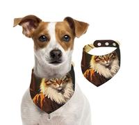 Vintage Cat Dog Bandanas,Summer Bandanas for Dogs Washable Adjustable Dog Triangle Scarf Bibs Cute Pet Bibs for Medium Large Dogs Puppy and Cats Medium