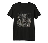 Vintage Cat Gang Retro Siamese Tabby Cigar Edgy Streetwear Premium T-Shirt