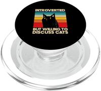 Vintage Cat Introverted But Willing To Discuss Cats PopSockets PopGrip for MagSafe
