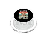 Vintage Cat They Think Im Crazy But I Just Like Pickleball PopSockets PopGrip for MagSafe