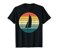 Vintage Catamaran Sailing Retro Sunset T-Shirt