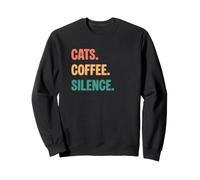 Vintage Cats Coffee Silence Lovers Sweatshirt