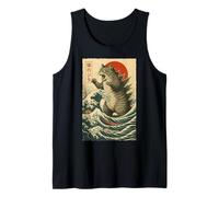 Vintage Catzilla Cat Funny Cat Lover Gifts Japanese Art Tank Top