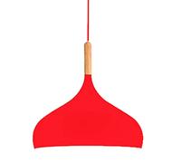 Vintage Ceiling Pendant Light Macaron Cafe Chandelier Farmhouse Lighting Fixture Hanging Light Fixture for W/Oak Wood and Iron Finish for Farmhouse Kitchen, Dining, Bedroom