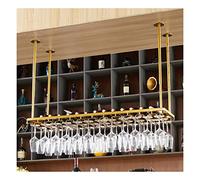 Vintage Ceiling Wine Bottle Holder - Decorative Hanging Rack for Living & Dining Rooms Upside Down Coat Hanger Perfect for Bar Counter & Flower Vase Display (Color: O)