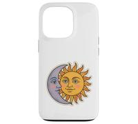 Vintage Celestial Moon and Sun Retro Cosmic Aesthetic Case for iPhone 13 Pro