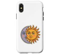 Vintage Celestial Moon and Sun Retro Cosmic Aesthetic Case for iPhone X/XS