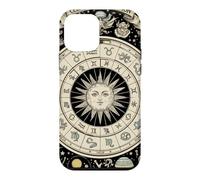 Vintage Celestial Navigation Astrology Zodiac Sun Moon Stars Case for iPhone 12 mini