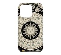 Vintage Celestial Navigation Astrology Zodiac Sun Moon Stars Case for iPhone 13 Pro