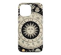 Vintage Celestial Navigation Astrology Zodiac Sun Moon Stars Case for iPhone 13 Pro Max