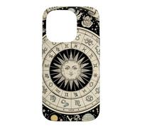 Vintage Celestial Navigation Astrology Zodiac Sun Moon Stars Case for iPhone 14 Pro
