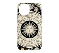 Vintage Celestial Navigation Astrology Zodiac Sun Moon Stars Case for iPhone 15